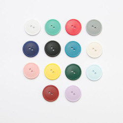 Chauhans | 2 Hole Nylon Ring Edge Buttons (50 Pieces)