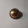 Large Silver Balled Edge Domed Gold Centre