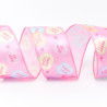 Wired Satin Love Heart Ribbon Ribbon 63mm