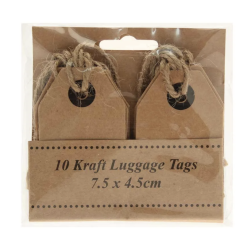 Kraft Luggage Tags x 10