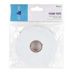 Dot & Dab Foam Tape 18mm x 2mm x 5m (White)